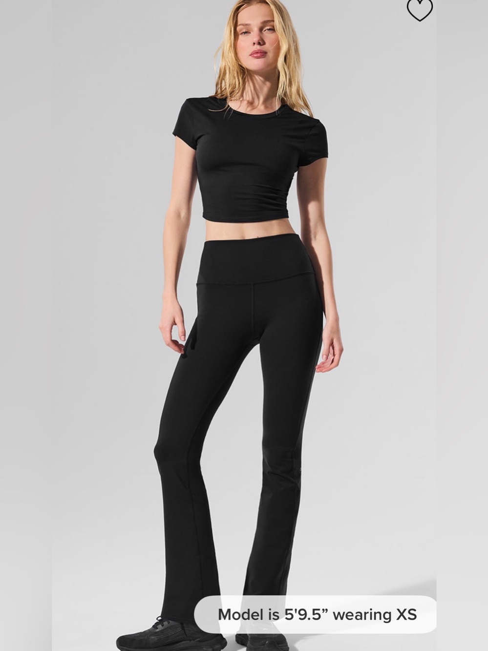 ALO Air brush HW 7/8 boot cut leggings, size XS in black. Brand new